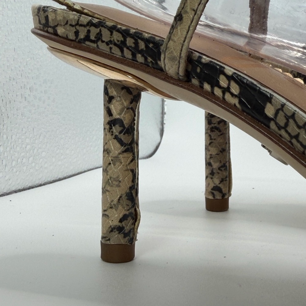 Sam Edelman strappy Snakeskin-Print Heels in beige - Picture 6 of 7
